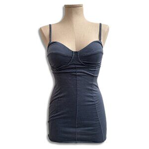 Aritzia Wilfred Camisole Tank Top Blue Womens Size M Bustier Spaghetti Straps